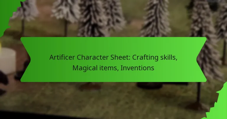 Artificer Character Sheet: Crafting skills, Magical items, Inventions