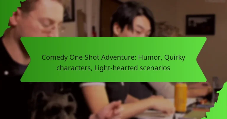 Comedy One-Shot Adventure: Humor, Quirky characters, Light-hearted scenarios