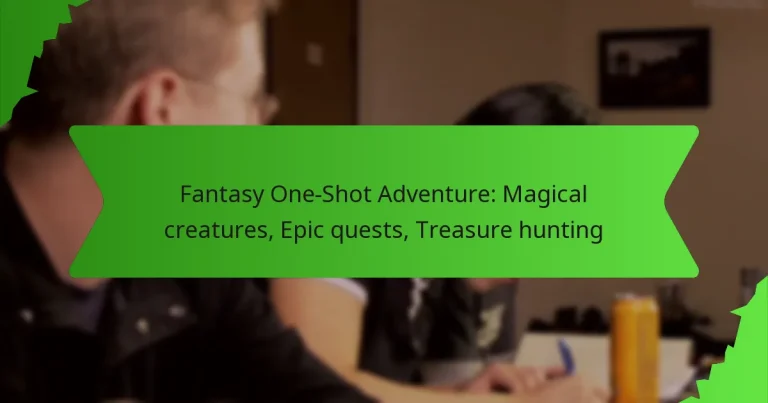 Fantasy One-Shot Adventure: Magical creatures, Epic quests, Treasure hunting