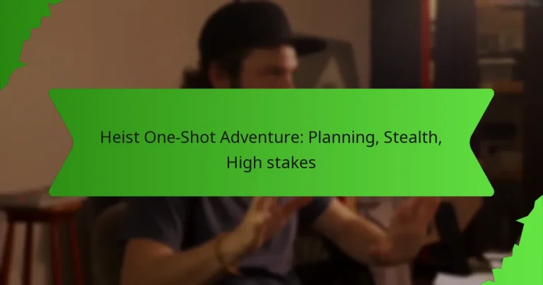 Heist One-Shot Adventure: Planning, Stealth, High stakes