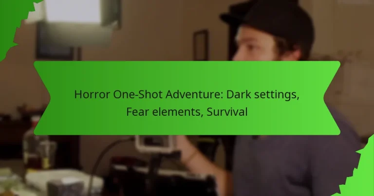 Horror One-Shot Adventure: Dark settings, Fear elements, Survival