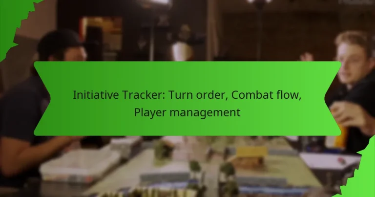 Initiative Tracker: Turn order, Combat flow, Player management