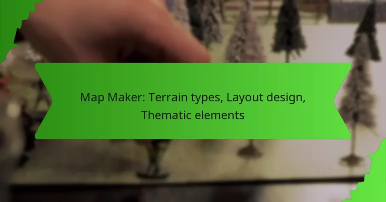 Map Maker: Terrain types, Layout design, Thematic elements