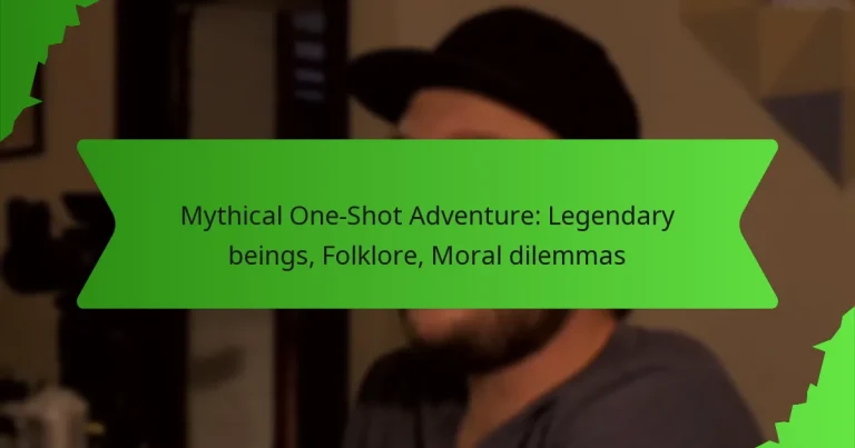 Mythical One-Shot Adventure: Legendary beings, Folklore, Moral dilemmas