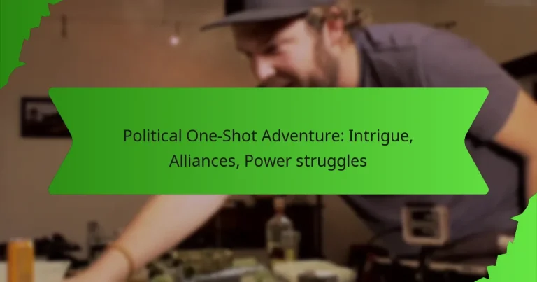 Political One-Shot Adventure: Intrigue, Alliances, Power struggles