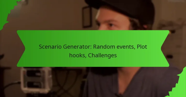 Scenario Generator: Random events, Plot hooks, Challenges