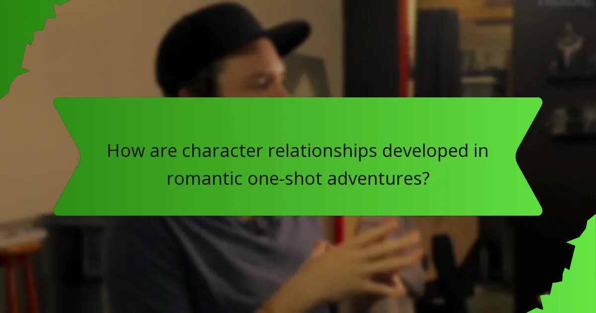 How are character relationships developed in romantic one-shot adventures?