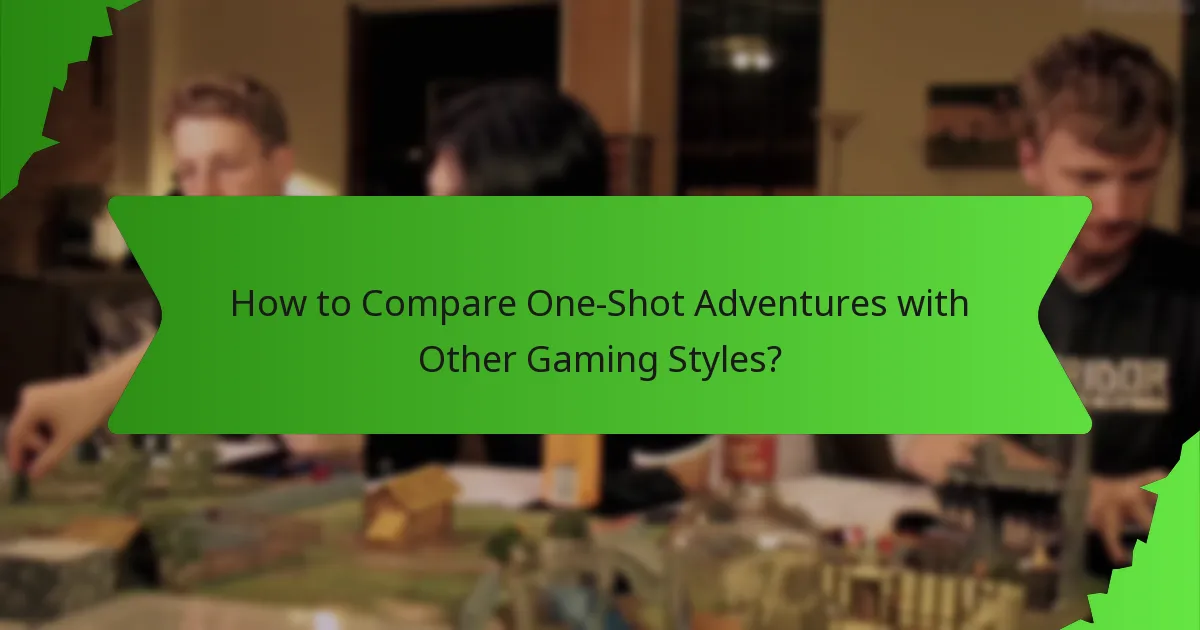 How to Compare One-Shot Adventures with Other Gaming Styles?