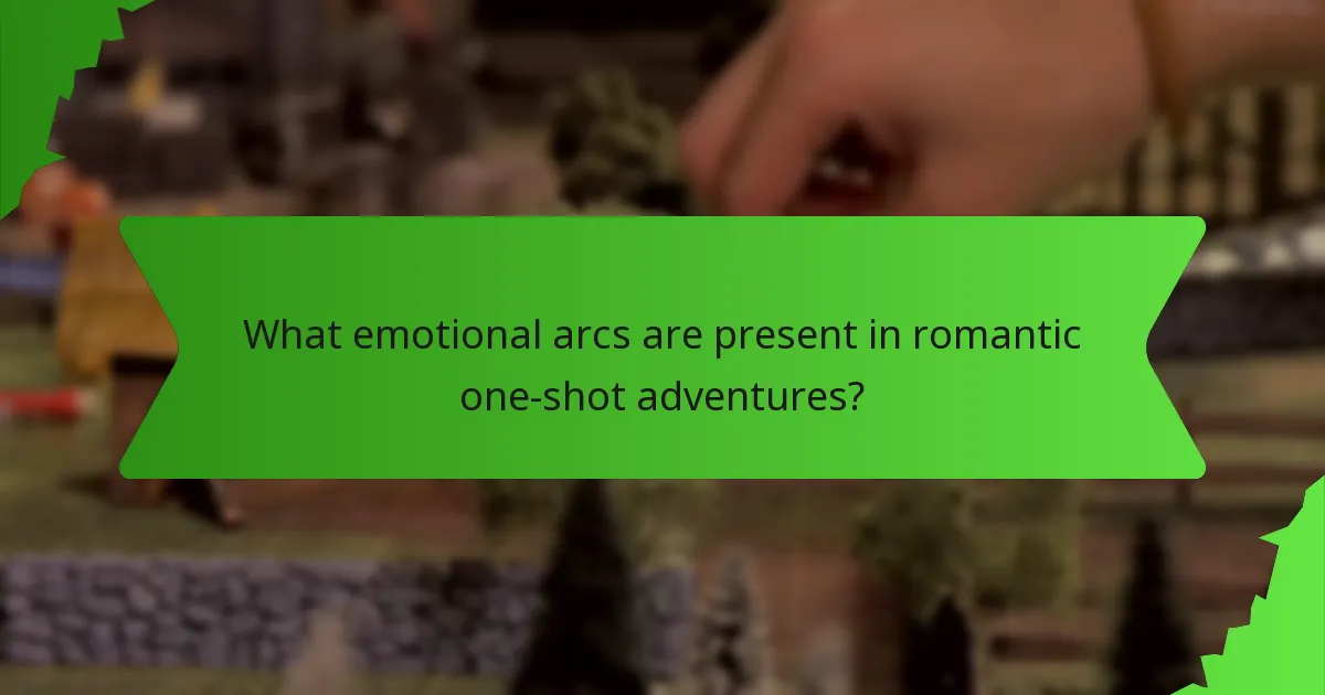 What emotional arcs are present in romantic one-shot adventures?